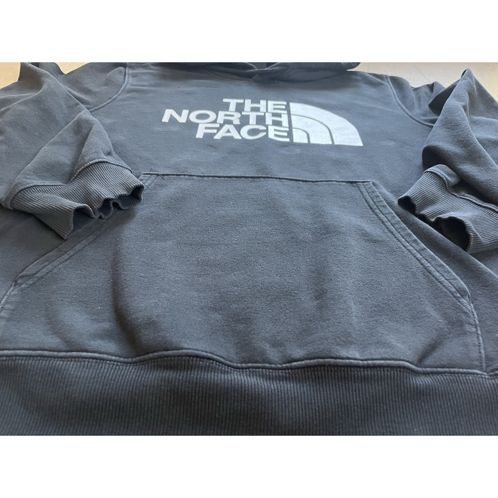 The North Face Hoodie Mens XL Black Pullover Sweatshirt Big Logo Long Sleeve - Picture 3 of 9